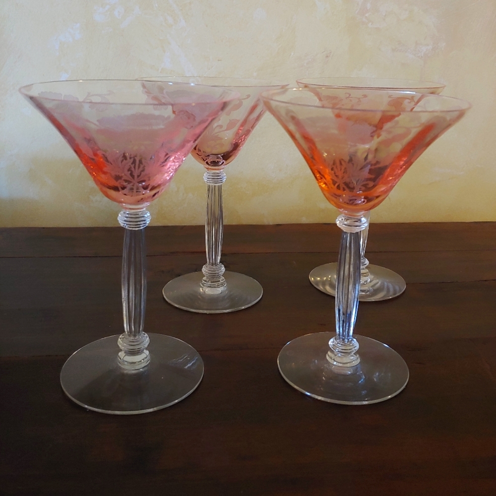 Antique cocktail glasses